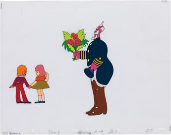 (ANIMATION / THE BEATLES) YELLOW SUBMARINE. Group of 8 original Animation Cels